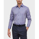 BOSS MEN'S SHIRT SLIM FIT 100% COTTON WITH MICRO-PATTERN - 50508401 - BLUE