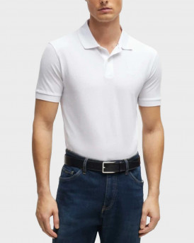 BOSS MEN'S SHIRT POLO REGULAR FIT 100% COTTON - 50468362 PALLAS - WHITE