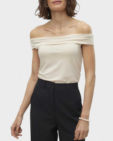 VERO MODA WOMEN'S BLOUSE REGULAR FIT OFF-SHOULDER - 10307367