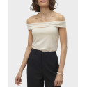VERO MODA WOMEN'S BLOUSE REGULAR FIT OFF-SHOULDER - 10307367 - ECRU