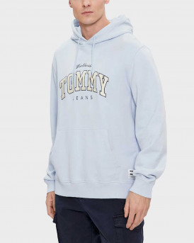 TOMMY HILFIGER ΑΝΔΡΙΚΟ ΦΟΥΤΕΡ ΜΕ ΚΟΥΚΟΥΛΑ ΚΑΝΟΝΙΚΗ ΓΡΑΜΜΗ - DM0DM18401 - ΣΙΕΛ