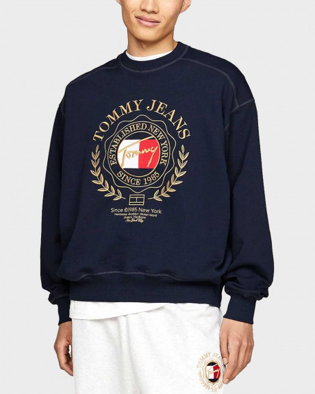 TOMMY JEANS MEN'S SWEATER LOOSE FIT 100% COTTON - DM0DM19243