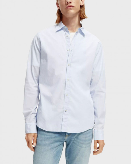 SCOTCH & SODA ESSENTIAL SOLID ΑΝΔΡΙΚΟ ΠΟΥΚΑΜΙΣΟ ΣΤΕΝΗ ΓΡΑΜΜΗ - 179006