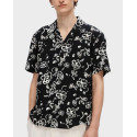 SELECTED MEN'S SHIRT SHORT SLEEVED RELAXED FIT - 16092978 - BLACK