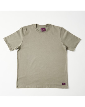 BLACKTOP FOUNDATION ΑΝΔΡΙΚΗ ΜΠΛΟΥΖΑ ΚΟΝΤΟΜΑΝΙΚΗ 100% ΒΑΜΒΑΚΙ - PLAIN T - ΧΑΚΙ