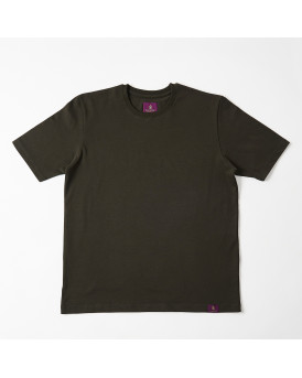 BLACKTOP FOUNDATION ΑΝΔΡΙΚΗ ΜΠΛΟΥΖΑ ΚΟΝΤΟΜΑΝΙΚΗ 100% ΒΑΜΒΑΚΙ - PLAIN T - ΓΚΡΙ