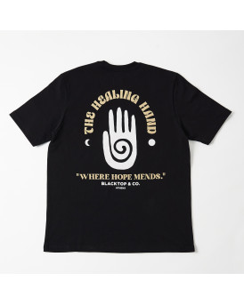 BLACKTOP FOUNDATION ΑΝΔΡΙΚΗ ΜΠΛΟΥΖΑ ΚΟΝΤΟΜΑΝΙΚΗ ΜΕ ΣΧΕΔΙΟ - ΗΑΝD OF GOD - ΜΑΥΡΟ