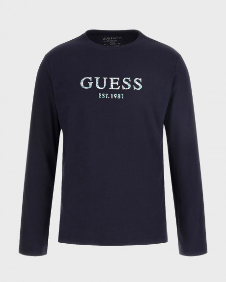 GUESS ΑΝΔΡΙΚΗ ΜΠΛΟΥΖΑ ΜΑΚΡΥΜΑΝΙΚΗ ΚΑΝΟΝΙΚΗ ΓΡΑΜΜΗ - M4YI39J1314 