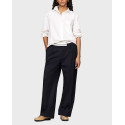 TOMMY HILFIGER WOMEN'S WIDE LEG TROUSERS - WW0WW42229 - BLUE