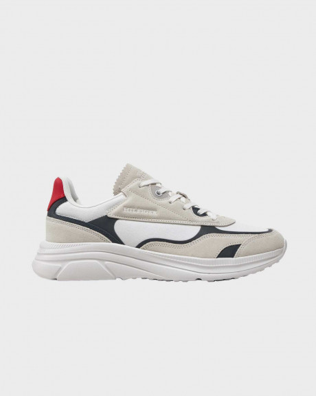 TOMMY HILFIGER ΑΝΔΡΙΚΑ ΠΑΠΟΥΤΣΙΑ ΜΕ ΚΟΡΔΟΝΙΑ ΔΕΡΜΑΤΙΝΑ - FM0FM05123