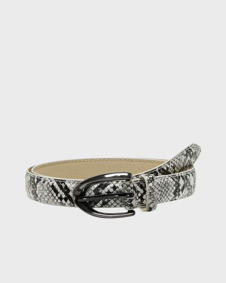 ONLY WOMEN'S SNAKE PRINT BELT - 15328061