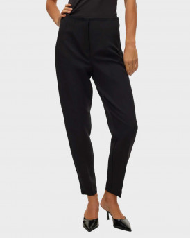 VERO MODA WOMEN'S TROUSERS HIGH WAISTED TAPERED - 10309140 - BLACK