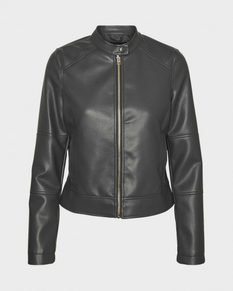 VERO MODA ΓΥΝΑΙΚΕΙΟ ΜΠΟΥΦΑΝ ΨΗΛΟΣ ΛΑΙΜΟΣ ΣΥΝΘΕΤΙΚΟ ΔΕΡΜΑ - 10310415