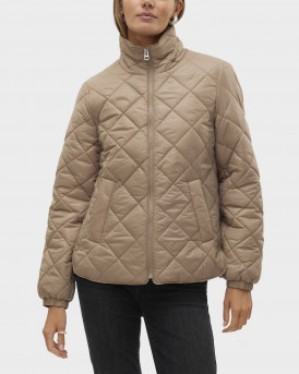 VERO MODA WOMEN'S JACKET HIGH NECK QUILTED - 10311669 - BEIGE