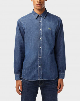 LACOSTE MEN'S DENIM SHIRT REGULAR FIT - CH0197 - BLUE