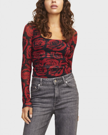 JACK & JONES XX ΓΥΝΑΙΚΕΙΟ ΤΟΠ ΜΑΚΡΥΜΑΝΙΚΟ - 12272700