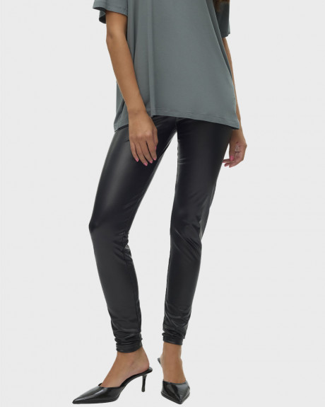 VARO MODA WOMEN'S FAUX LEATHER LEGGINGS - 10257164