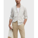 CALVIN KLEIN MEN'S STRIPED SHIRT - K10K113195 - BEIGE