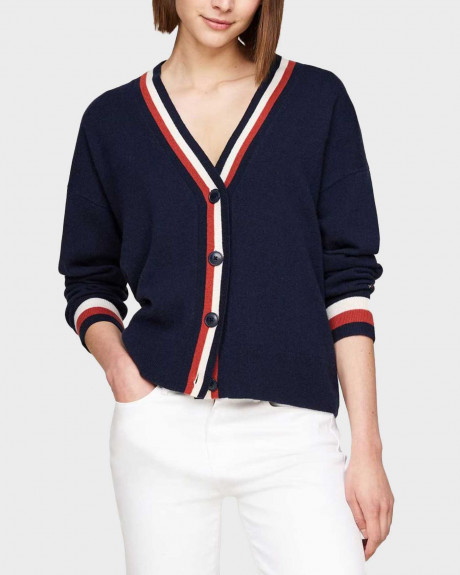 TOMMY HILFIGER WOMEN'S CARDIGAN KNITTED COMFORT FIT - WW0WW42151