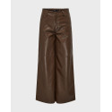 ONLY WOMEN'S FAUX LEATHER WIDE LEG TROUSERS - 15330032 - BROWN