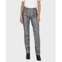 ONLY WOMEN'S FAUX LEATHER SNAKE PRINT TROUSERS - 15328138  - GREY