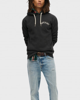 SUPERDRY OVIN TATTOO GRAPHIC ΑΝΔΡΙΚΟ ΦΟΥΤΕΡ ΜΕ ΚΟΥΚΟΥΛΑ - Μ2013689Α - ΜΑΥΡΟ