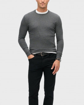 SUPERDRY D2 OVIN ESSENTIAL ΑΝΔΡΙΚΟ ΠΟΥΛΟΒΕΡ - Μ6110642Α - ΑΝΘΡΑΚΙ