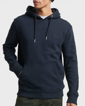 SUPERDRY D1 OVIN ESSENTIAL LOGO ΑΝΔΡΙΚΟ ΦΟΥΤΕΡ ΜΕ ΚΟΥΚΟΥΛΑ - M2013110A - ΜΠΛΕ