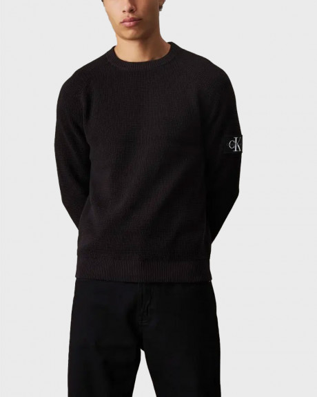 CALVIN KLEIN JEANS MEN'S WAFFLE KNIT SWEATER - J30J323989