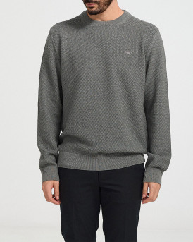 GANT ΑΝΔΡΙΚΟ ΠΟΥΛΟΒΕΡ TEXTURED - 8030210 - ΓΚΡΙ