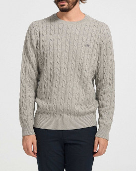 GANT ΑΝΔΡΙΚΗ ΠΛΕΚΤΗ ΜΠΛΟΥΖΑ ΚΑΝΟΝΙΚΗ ΓΡΑΜΜΗ - 8050601 - ΓΚΡΙ