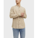 JACK & JONES MEN'S MAO SHIRT - 12235975 - BEIGE