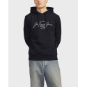 JACK & JONES ΑΝΔΡΙΚΟ ΦΟΥΤΕΡ ΜΕ ΚΟΥΚΟΥΛΑ - 12256838 - ΜΑΥΡΟ