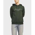 JACK & JONES ΑΝΔΡΙΚΟ ΦΟΥΤΕΡ ΜΕ ΚΟΥΚΟΥΛΑ - 12256838 - ΜΑΥΡΟ