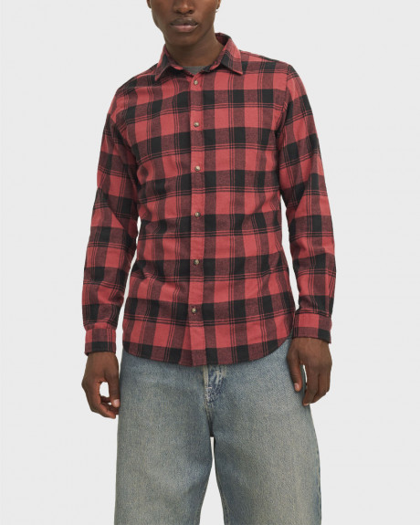 JACK & JONES MEN'S SLIM FIT CHECK SHIRT - 12258425