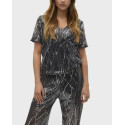 VERO MODA ΓΥΝΑΙΚΕΙΑ ΜΠΛΟΥΖΑ ΜΕ ΠΑΓΙΕΤΕΣ - 10319014 - ΜΑΥΡΟ