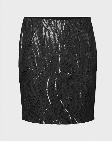 VERO MODA ΓΥΝΑΙΚΕΙΑ ΨΗΛΟΜΕΣΗ MINI ΦΟΥΣΤΑ ΜΕ ΠΑΓΙΕΤΕΣ - 10317123