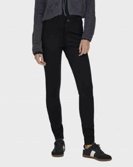 ONLY WOMEN'S SLIM FIT HIGH WAISTED TROUSERS - 15333631 - BLACK