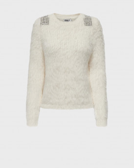 ONLY ΓΥΝΑΙΚΕΙΟ ΠΟΥΛΟΒΕΡ - 15340525 - ΑΣΠΡΟ