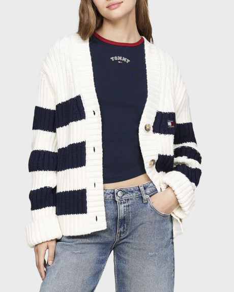 TOMMY HILFIGER ΓΥΝΑΙΚΕΙΑ ΠΛΕΚΤΗ ΖΑΚΕΤΑ OVERSIZED - DW0DW18676