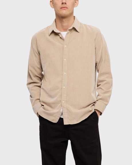 SELECTED MEN'S CORDUROY SHIRT REGULAR FIT - 16090182