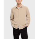 SELECTED MEN'S CORDUROY SHIRT REGULAR FIT - 16090182 - BLACK