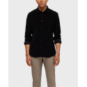 SELECTED MEN'S CORDUROY SHIRT REGULAR FIT - 16090182 - BLACK