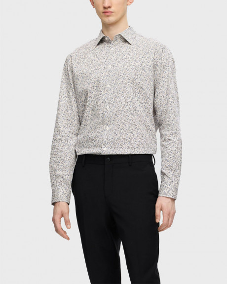 SELECTED HOMME MEN'S SLIM FIT SHIRT WITH PATTERN - 16096071