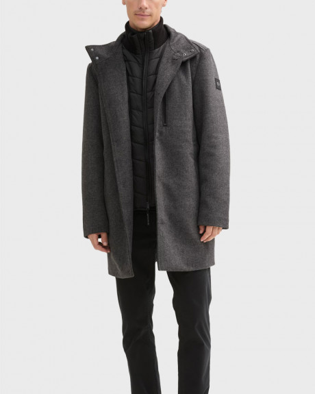 TOM TAILOR ΑΝΔΡΙΚΟ ΜΑΛΛΙΝΟ ΠΑΛΤΟ ΜΕ ΕΣΩΤΕΡΙΚΗ ΕΠΕΝΔΥΣΗ - 1042475