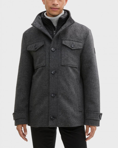TOM TAILOR MEN'S WOOLEN 2-IN-1 COAT - 1042209