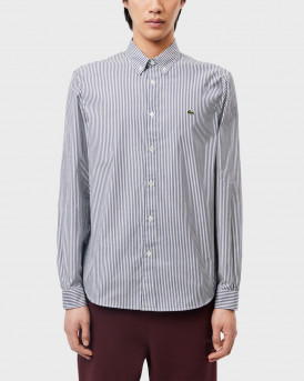 LACOSTE MEN'S STRIPED SHIRT - CH2936 - WHITE-BLUE