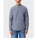 LACOSTE MEN'S PLAID POPLIN SHIRT - CH6981 - BLUE
