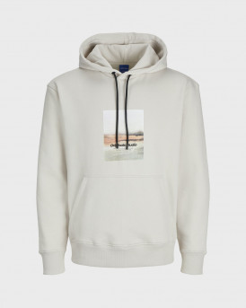 JACK & JONES ΑΝΔΡΙΚΟ ΦΟΥΤΕΡ ΜΕ ΚΟΥΚΟΥΛΑ - 12266801 - ΕΚΡΟΥ