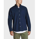 JACK & JONES ΑΝΔΡΙΚΟ ΠΟΥΚΑΜΙΣΟ ΣΤΕΝΗ ΓΡΑΜΜΗ - 12182486 - ΜΠΛΕ